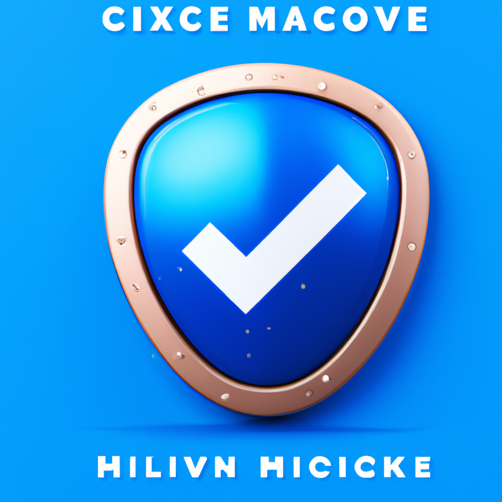 Cookie notice icon: blue shield with cookie silhouette