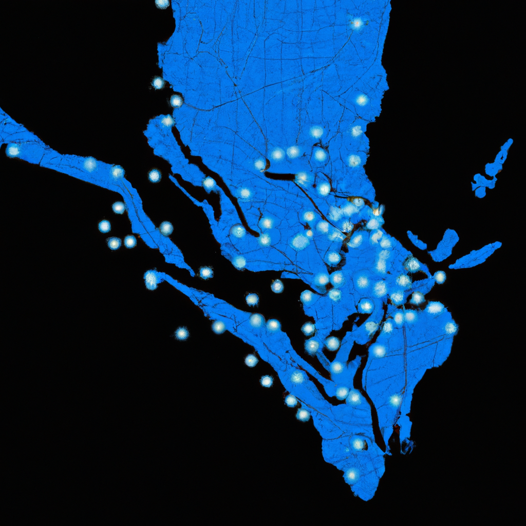 Map of Greater Vancouver with highlighted service areas
